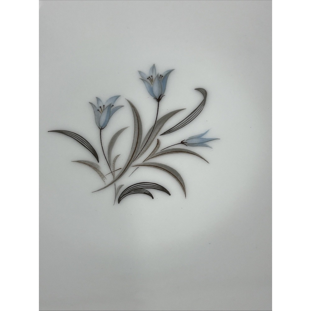 Noritake‎ Bluebell 5558 9" Round Serving Bowl Japan Blue Rim Platinum Trim - Picture 6 of 7